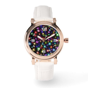 Farbige Sterne Feuerwerke Design-27317 Armbanduhr