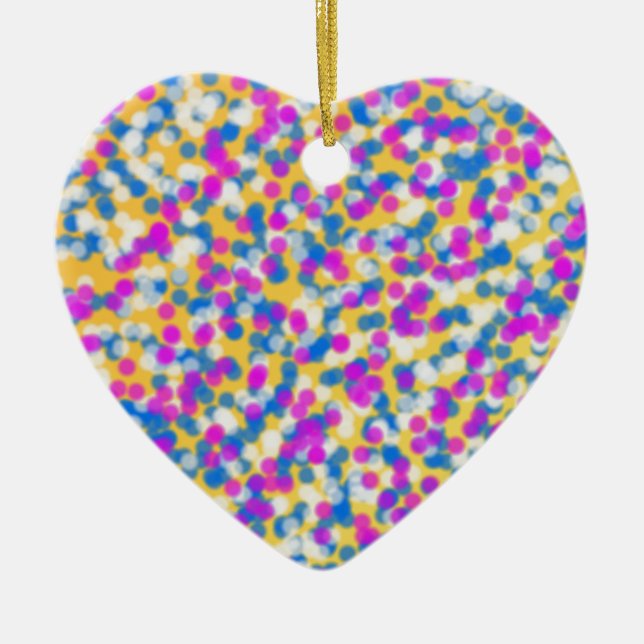 farbige Sterne Keramikornament (Vorne)