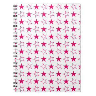 Farbige Sterne nahtlose Muster, rosa Sterne Vintag Notizblock