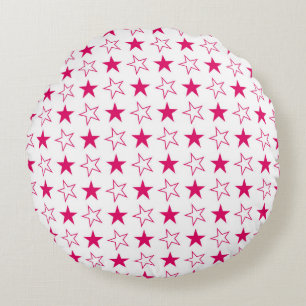 Farbige Sterne nahtlose Muster, rosa Sterne Vintag Rundes Kissen