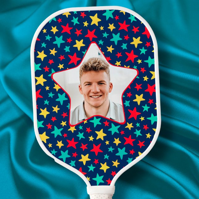Farbige Sterne Pickleball Star Player Benutzerdefi Pickleball Schläger (Von Creator hochgeladen)