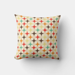 Farbige Sterne Retro Geometrisches Muster Kissen