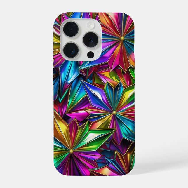 Farbige Sternenexplosionen Handyhülle iPhone Hülle (Rückseite)