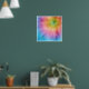 Farbige Sternexplosion Gefärbte Krawatte Poster (Living Room 1)
