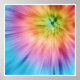 Farbige Sternexplosion Gefärbte Krawatte Poster (Vorne)