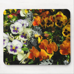 farbige Stiefmütterchen Mousepad