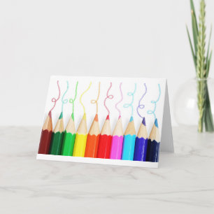 Farbige Stift Karte