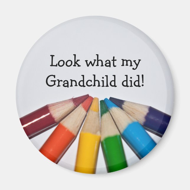 Farbige Stifte Kunstdarstellung Magnet (Vorne)