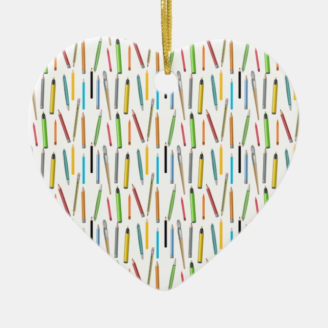 Farbige Stifte Künstler Brushes Markers Kunst Keramik Ornament (Vorne)