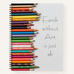 Farbige Stifte malen mehrfarbiges Künstlerjournal Notizbuch