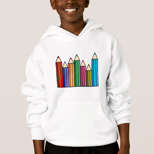 Farbige Stifte Sweatshirt (Vorderseite)
