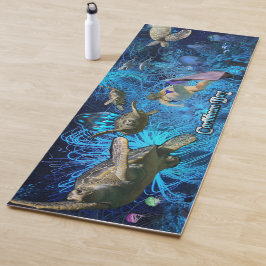 Farbige stilvolle Meereswelt Yogamatte