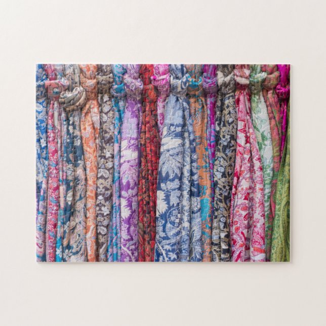 Farbige Stoffe  Puzzle (Horizontal)