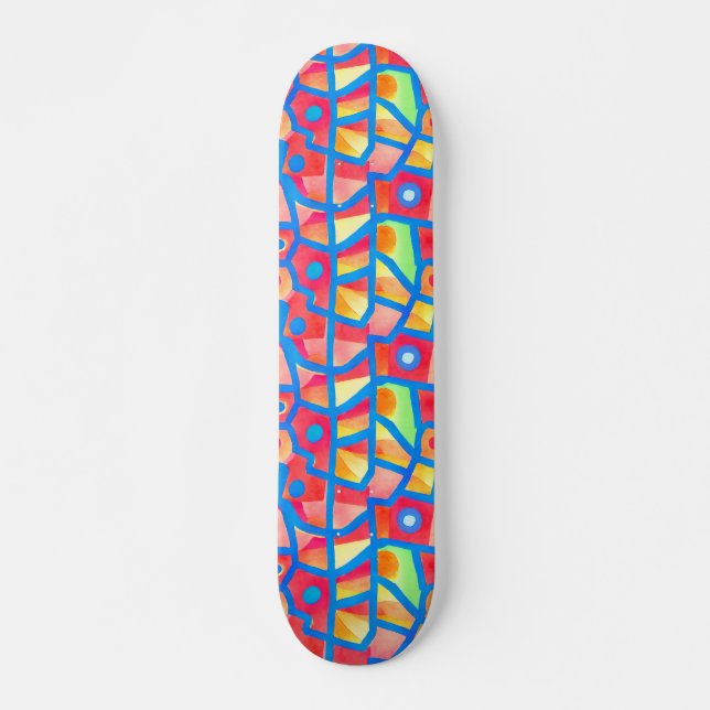 FARBIGE STRASSE POP KUNST COOLE SKATEBOARD (Vorne)