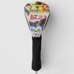 Farbige Streetart-Graffiti-Liebesheim-Herz Golf Headcover