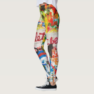Farbige Streetart-Graffiti-Liebesheim-Herz Leggings