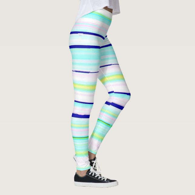 Farbige Streifen abstrakt Leggings (Rechts)