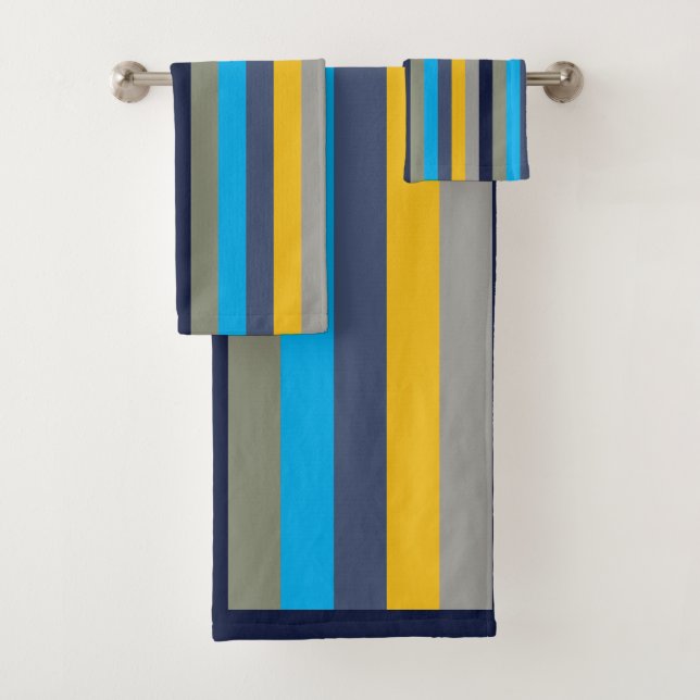 Farbige Streifen Badhandtuch Set (Insitu)