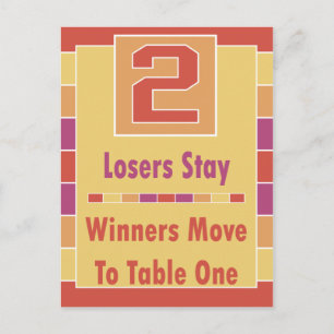 Farbige Streifen Bunco Table Card #2 Postkarte