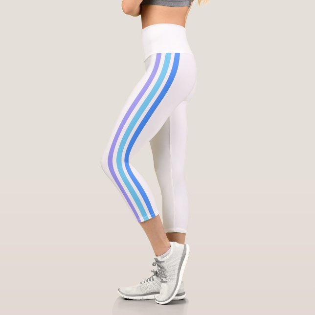 Farbige Streifen Capri Leggings (Links)