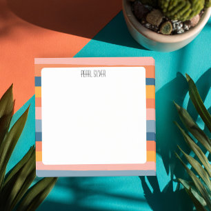 Farbige Streifen CUSTOM Chic Monogramm Personalisi Post-it Klebezettel