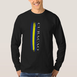 Farbige Streifen der Flagge von Curaçao T-Shirt