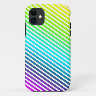 Farbige Streifen - gelb-grün-blau violett Case-Mate iPhone Hülle