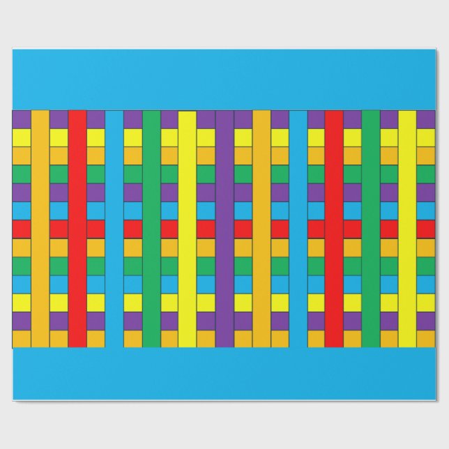 Farbige Streifen Geschenkpapier (Flach)