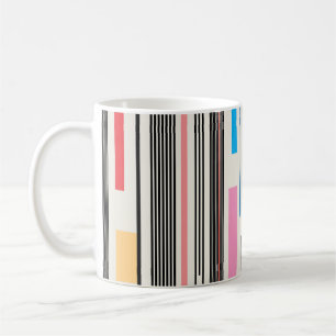 Farbige Streifen: Grafikmuster Mix Kaffeetasse