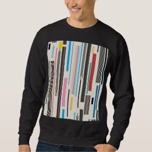 Farbige Streifen: Grafikmuster Mix Sweatshirt