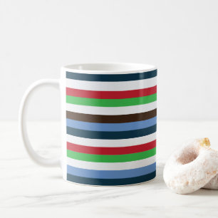 Farbige Streifen Kaffeetasse