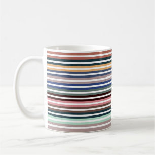 Farbige Streifen Kaffeetasse