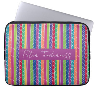 Farbige Streifen Laptopschutzhülle