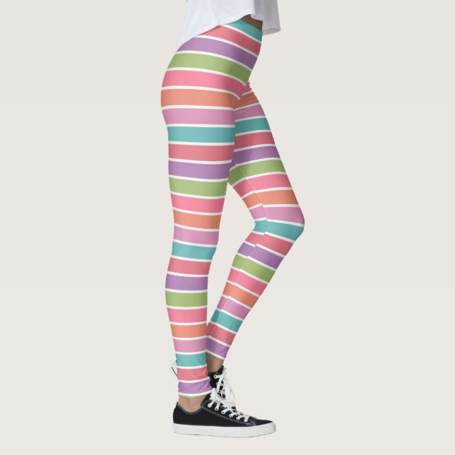 Farbige Streifen Leggings (Rechts)