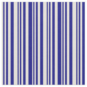 Farbige Streifen/Linienmuster in Beige und Blau Stoff