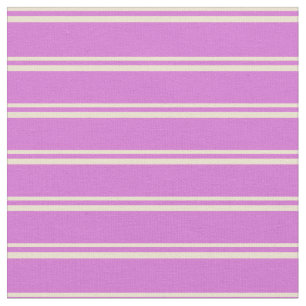 Farbige Streifen/Linienmuster in Beige und Orchid Stoff