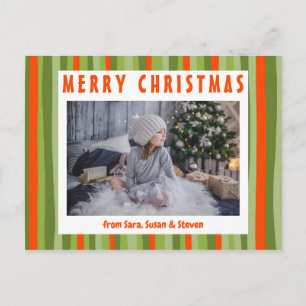 Farbige Streifen Minimalistisch CUSTOM FOTO Urlaub Postkarte