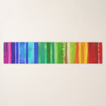 Farbige Streifen Moderne Künstlerische Regenbogenf Schal<br><div class="desc">Farbenfrohe Aquarellstreifen sorgen für eine künstlerische Boho-Touch,  um die Zuhause zu erhellen.</div>