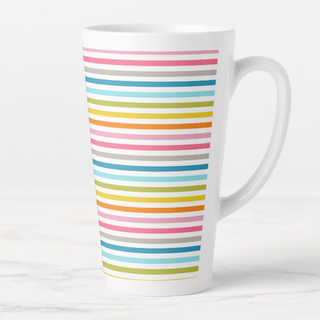 Farbige Streifen Muster-93861 Milchtasse (Rechts)