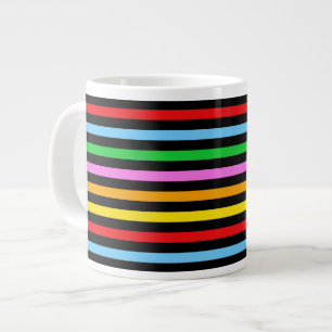 Farbige Streifen, Regenbogenstreifen, Streifenmust Jumbo-Tasse