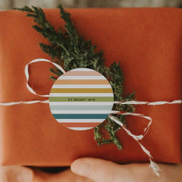 Farbige Streifen Runder Aufkleber