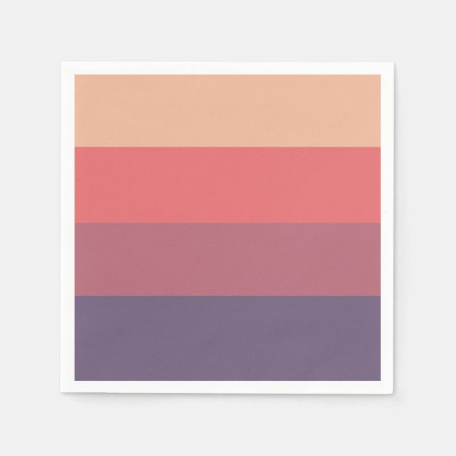 Farbige Streifen - Serviette (Vorderseite)