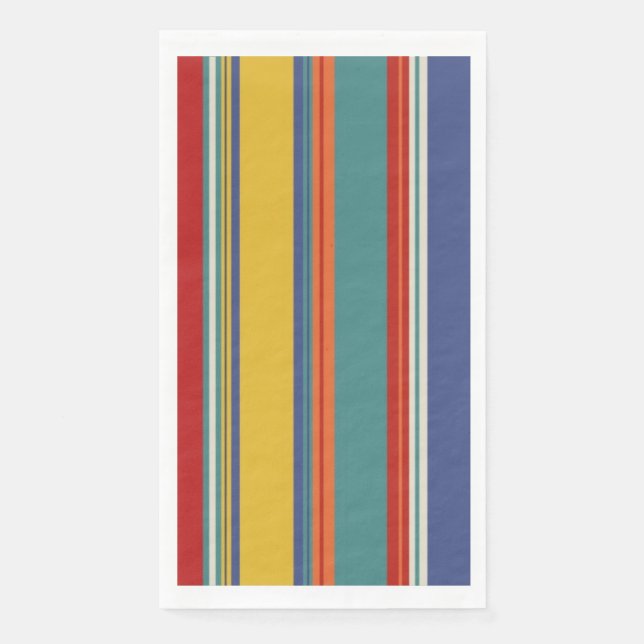 Farbige Streifen Serviette (Vorderseite)