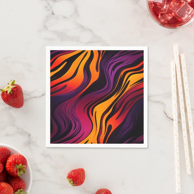 Farbige Streifen Serviette (Beispiel)