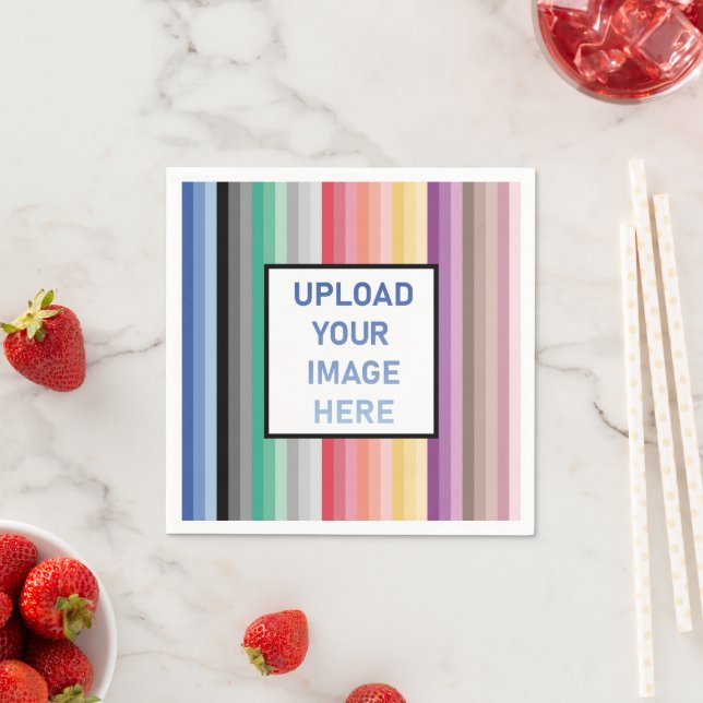 Farbige Streifen Serviette (Beispiel)