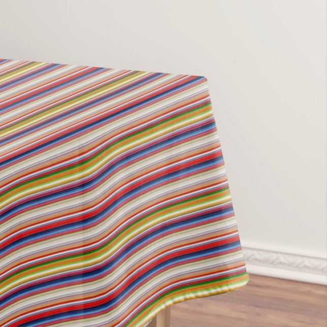 Farbige Streifen Tischdecke (Beispiel)