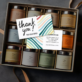 Farbige Streifen Vielen Dank für Ihre Bestellung E Visitenkarte