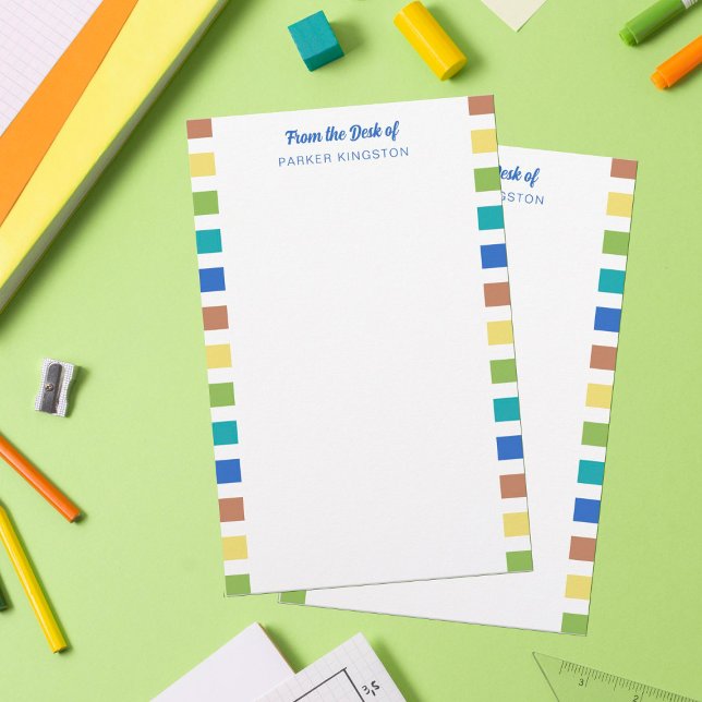 Farbige Streifen vom Schreibtisch Briefpapier (Von Creator hochgeladen)