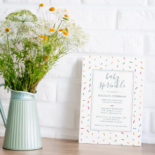 Farbige Streusel Baby Sprinkle Baby Shower Einladung