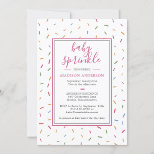 Farbige Streusel Baby Streusel Baby Shower Einladung